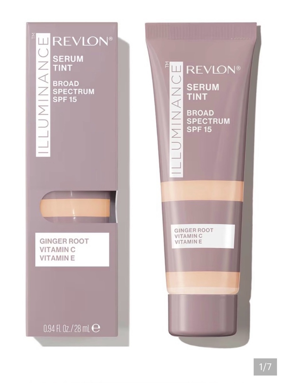 Revlon ILLuminance serum tint color 201 creamy natural size 0.94 fl oz.